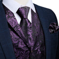 GentCrest Purple Paisley Vest Set - Image 1