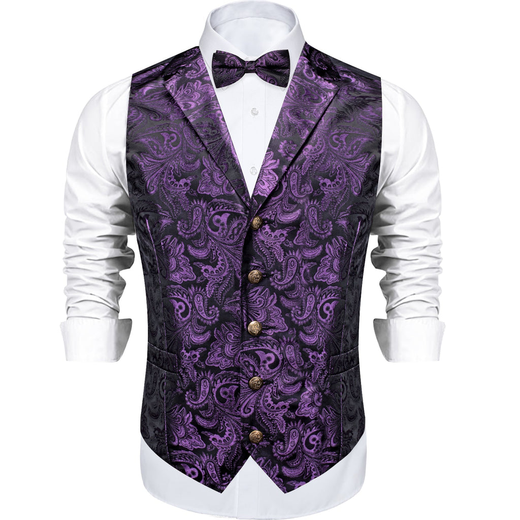 GentCrest Purple Paisley Vest Set - Image 2