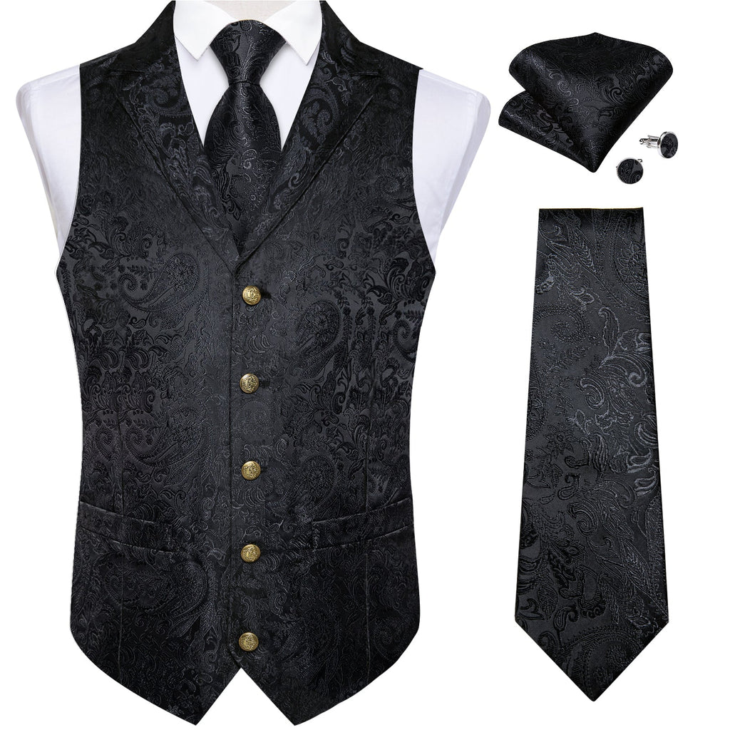 GentCrest Black Paisley Vest Set - Image 2