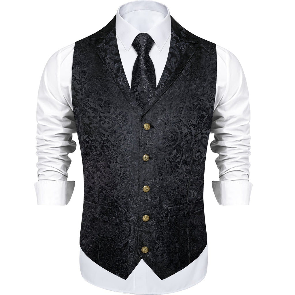 GentCrest Black Paisley Vest Set - Image 3