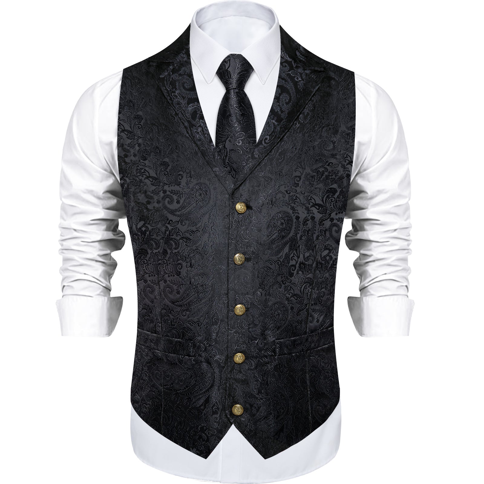 GentCrest Black Paisley Vest Set - Image 3