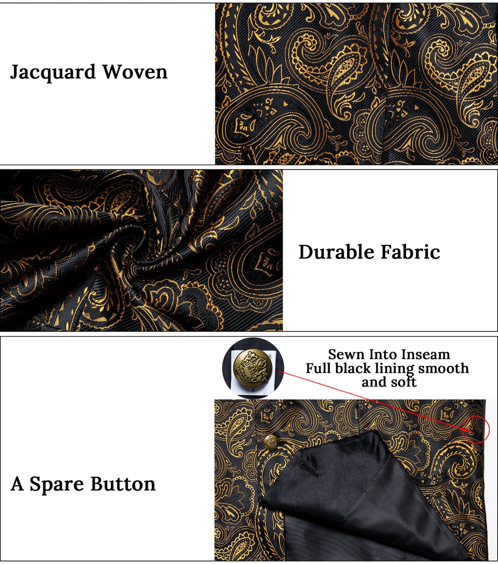 GentCrest Black Paisley Vest Set - Image 7
