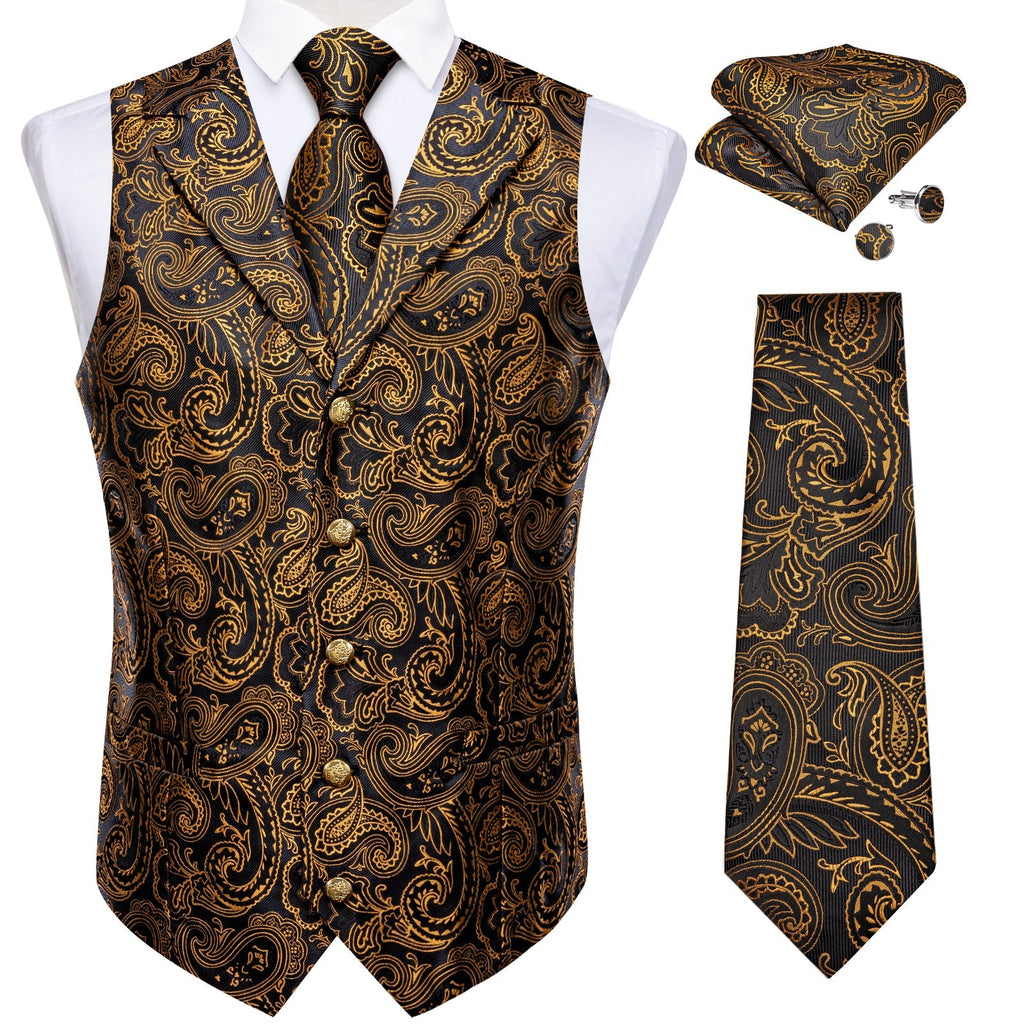 GentCrest Black Paisley Vest Set - Image 2