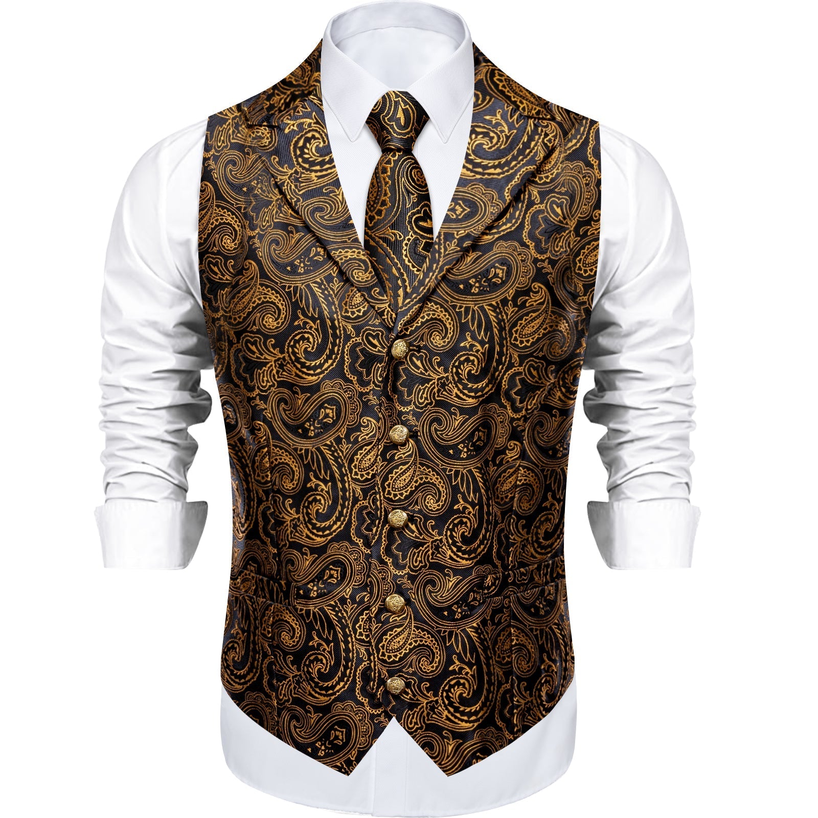 GentCrest Black Paisley Vest Set - Image 3