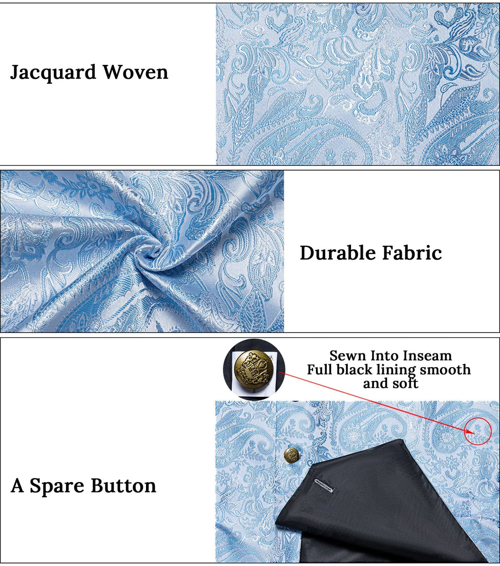 GentCrest Blue Paisley Vest Set - Image 6