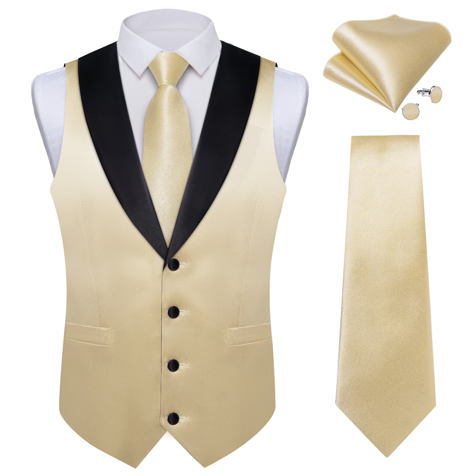 GentCrest Brown Solid Vest Set - Image 2