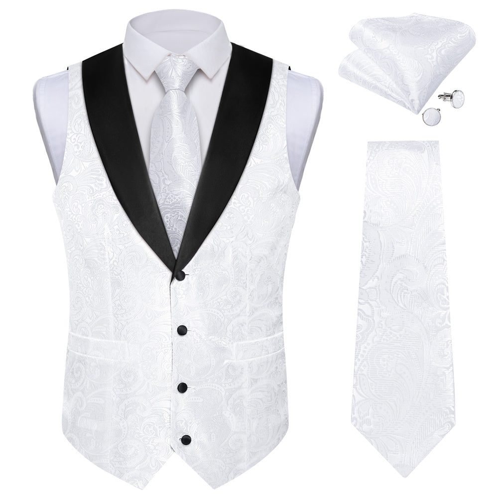 GentCrest White Paisley Vest Set - Image 5