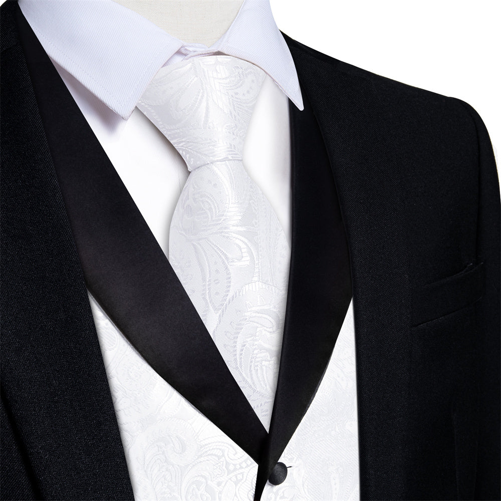 GentCrest White Paisley Vest Set - Image 1