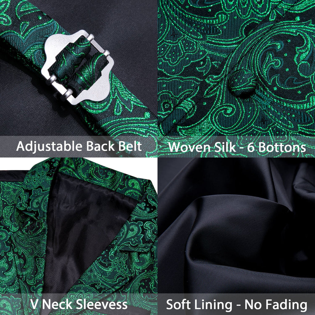 GentCrest Green Paisley Vest Set - Image 6