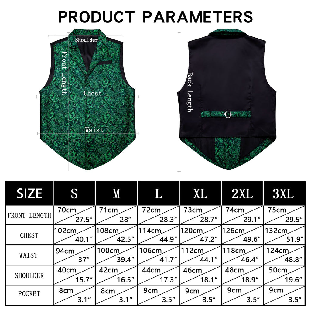 GentCrest Green Paisley Vest Set - Image 7