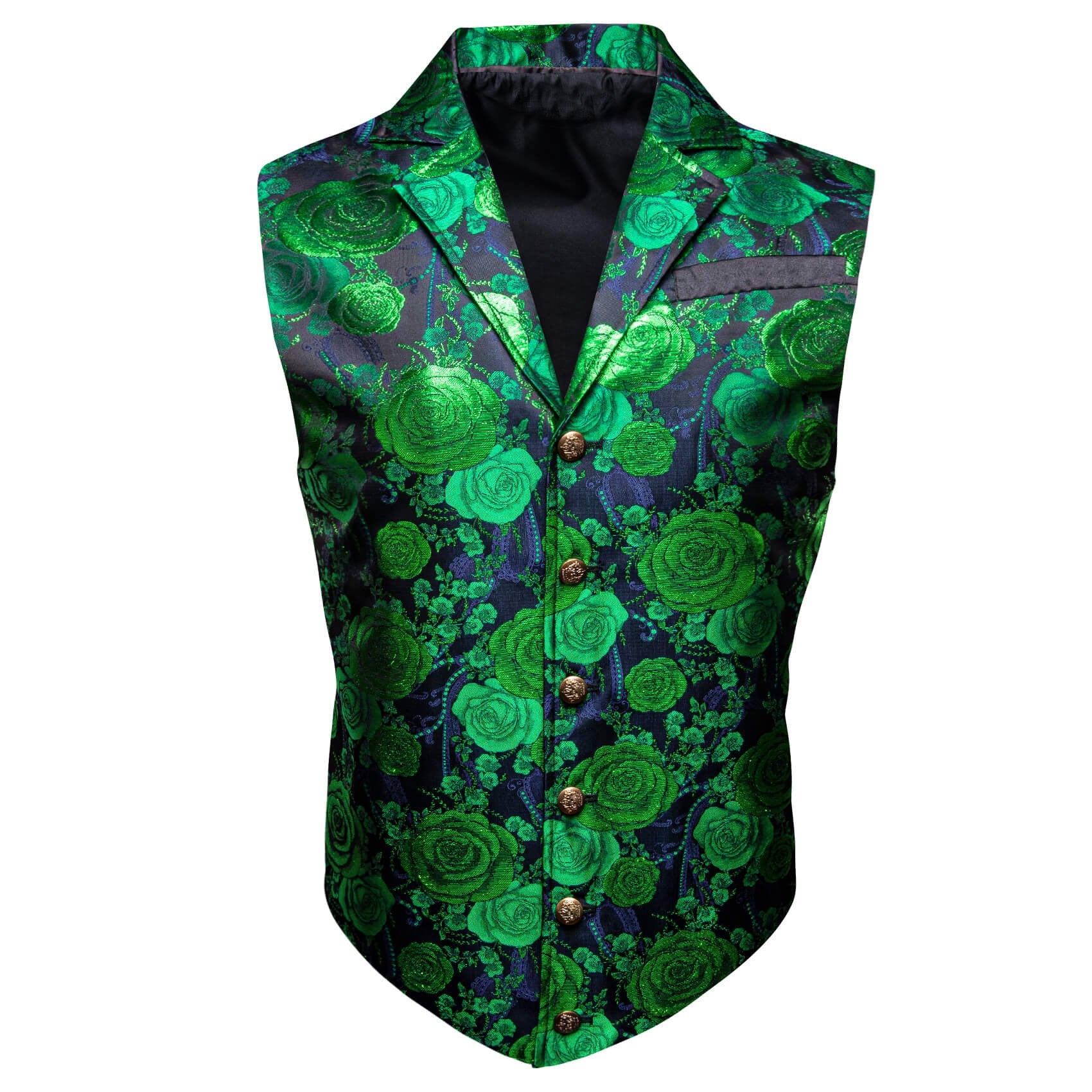 GentCrest Green Floral Vest Set - Image 1
