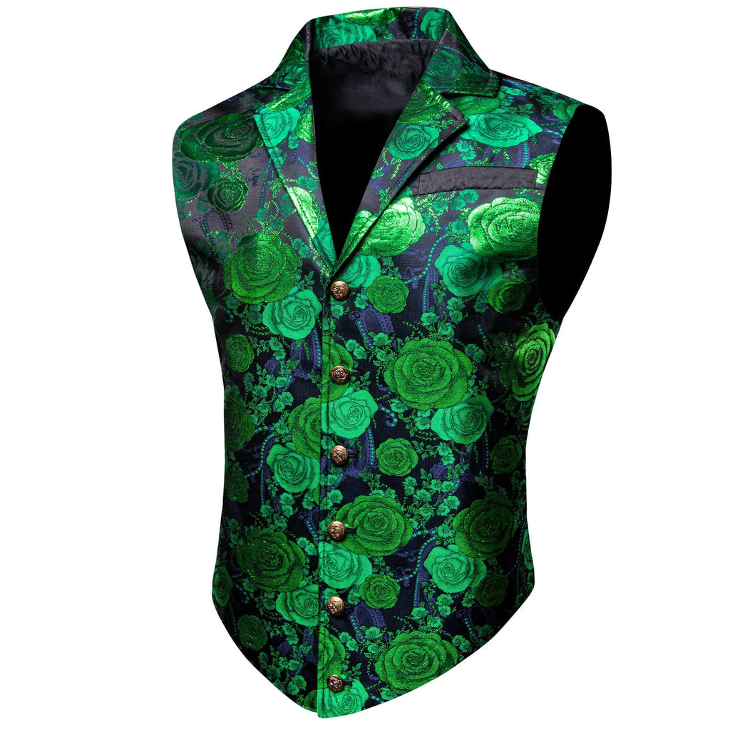 GentCrest Green Floral Vest Set - Image 2