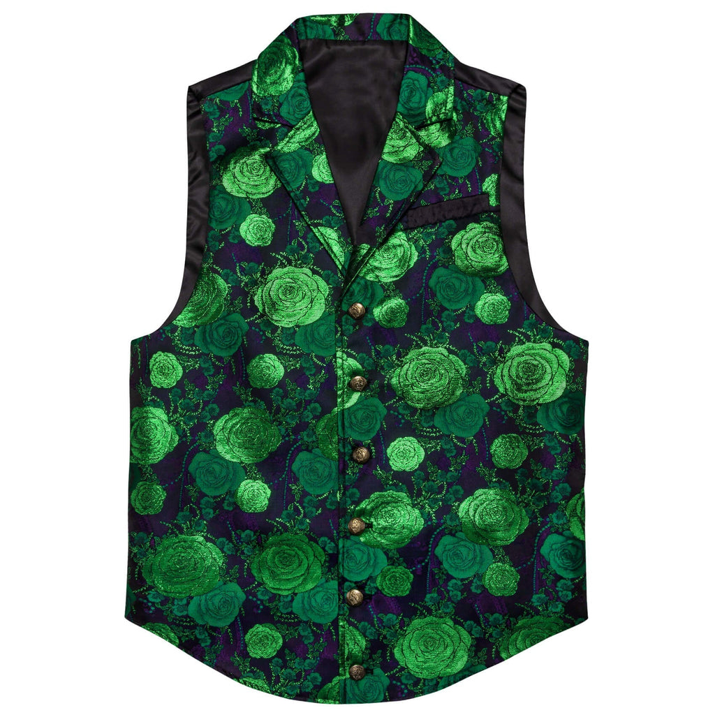 GentCrest Green Floral Vest Set - Image 3