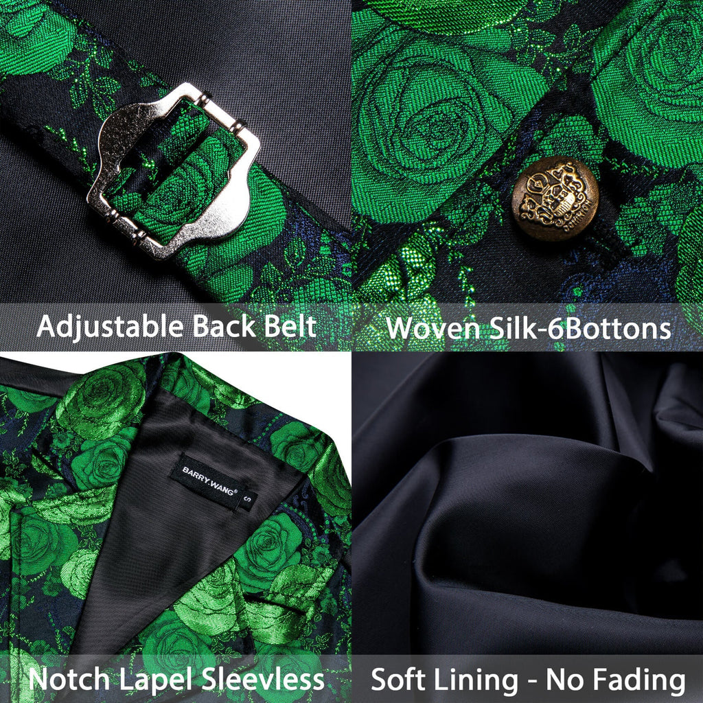 GentCrest Green Floral Vest Set - Image 5