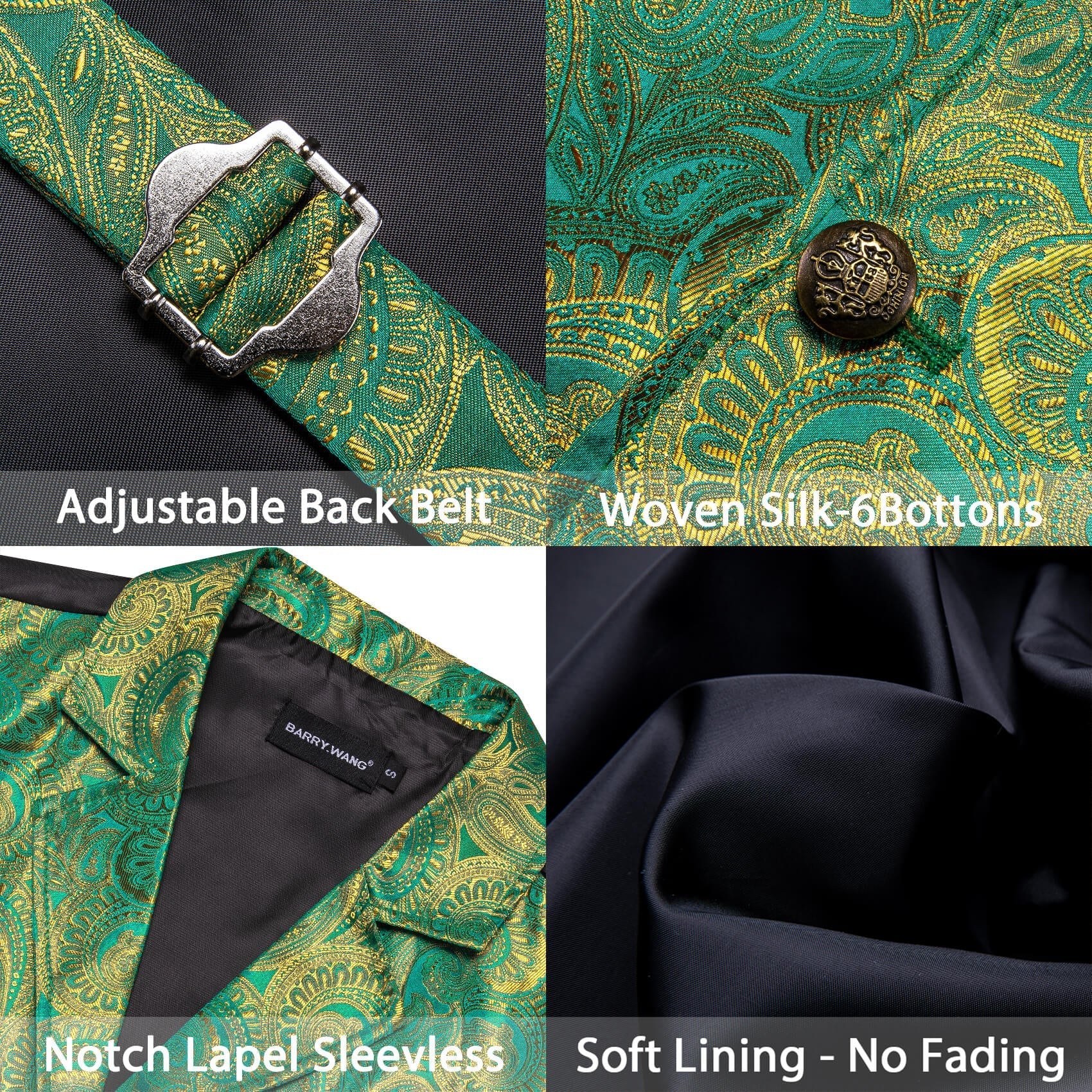 GentCrest Blue Paisley Vest Set - Image 5