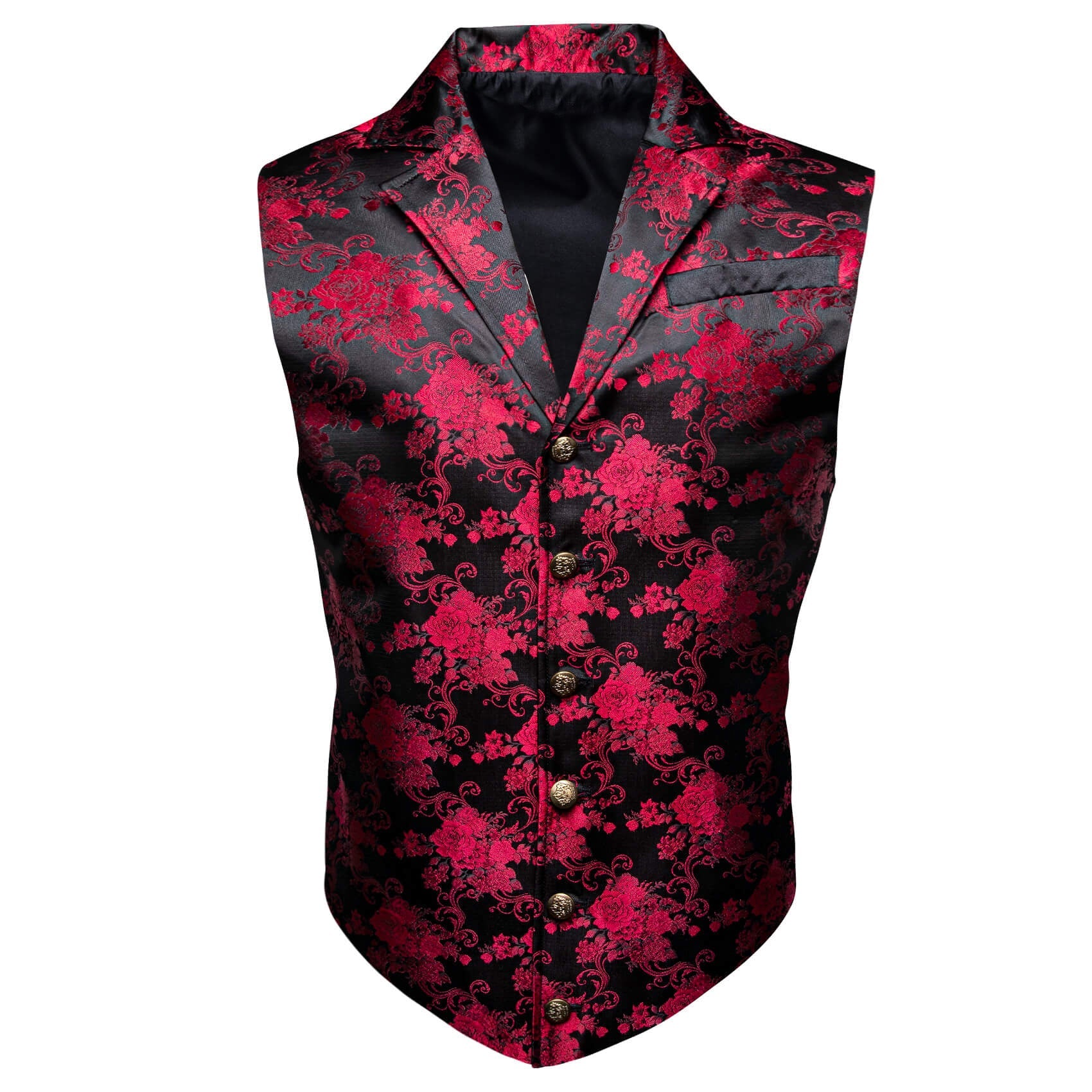 GentCrest Black Floral Vest Set - Image 1