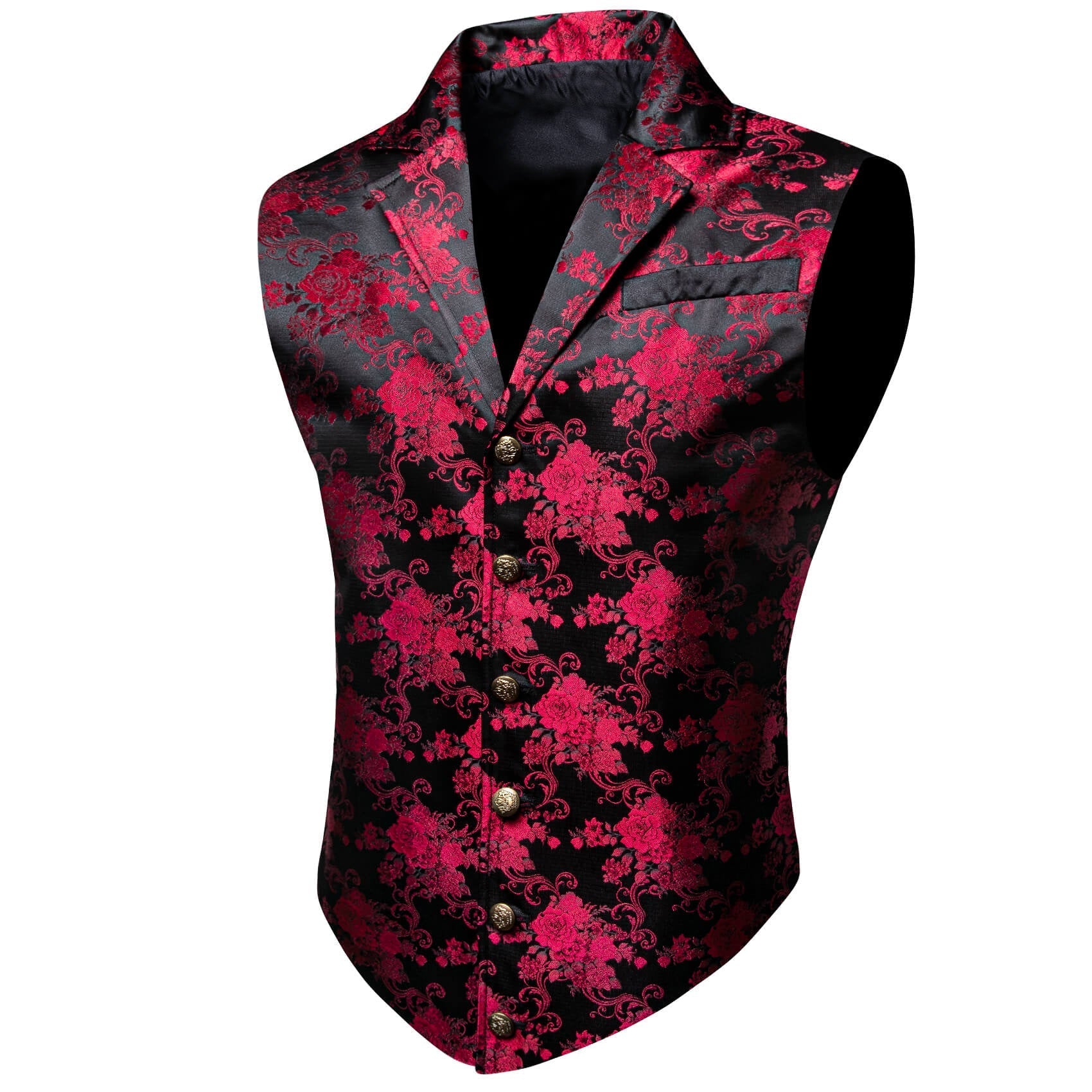 GentCrest Black Floral Vest Set - Image 2