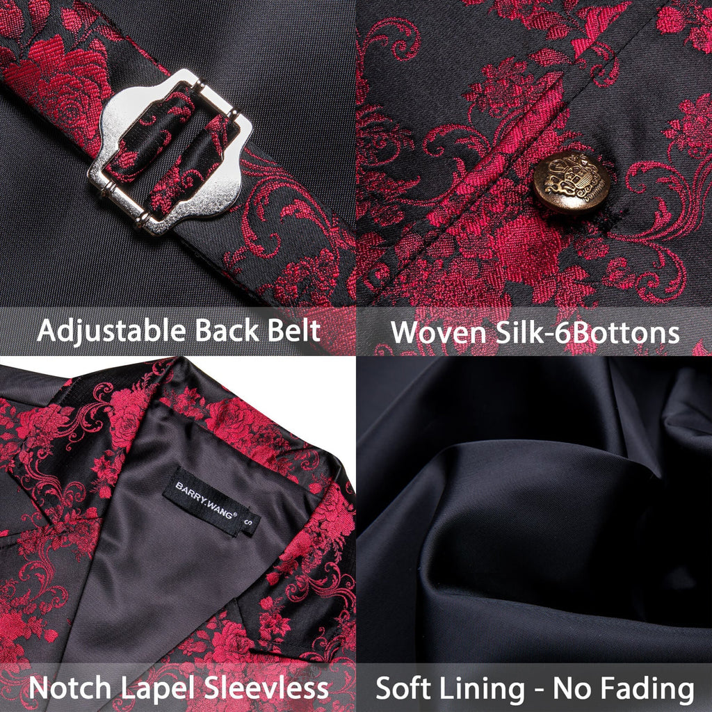 GentCrest Black Floral Vest Set - Image 5