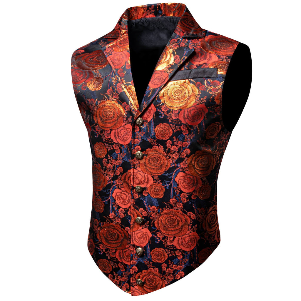 GentCrest Orange Floral Vest Set - Image 2