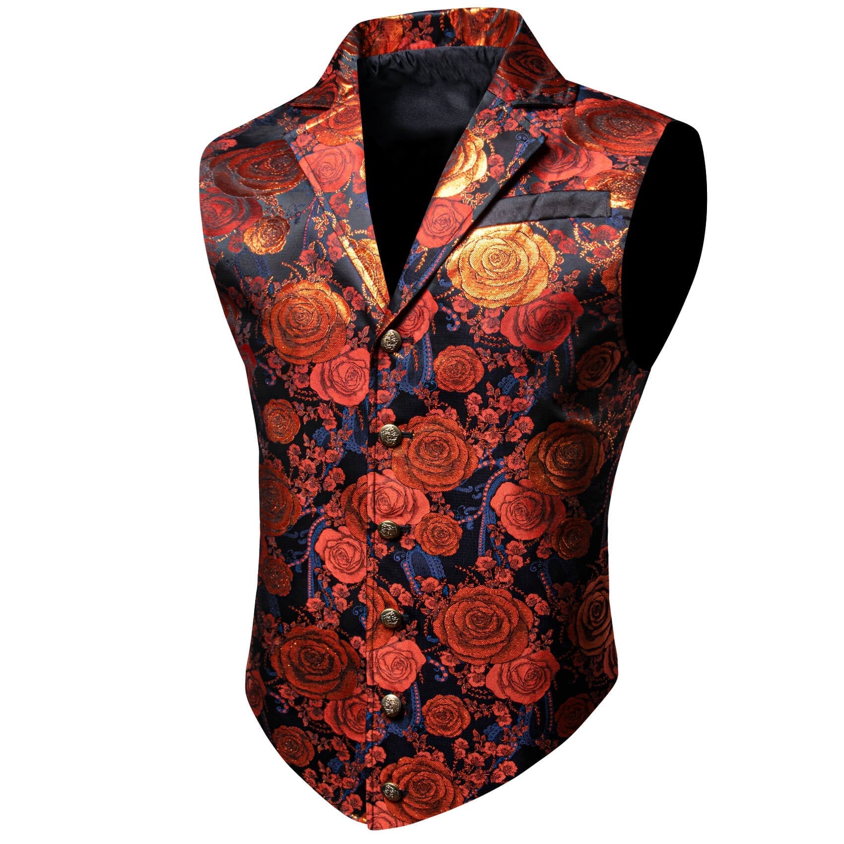 GentCrest Orange Floral Vest Set - Image 2