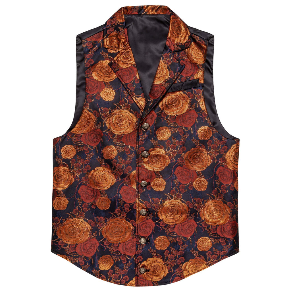 GentCrest Orange Floral Vest Set - Image 3