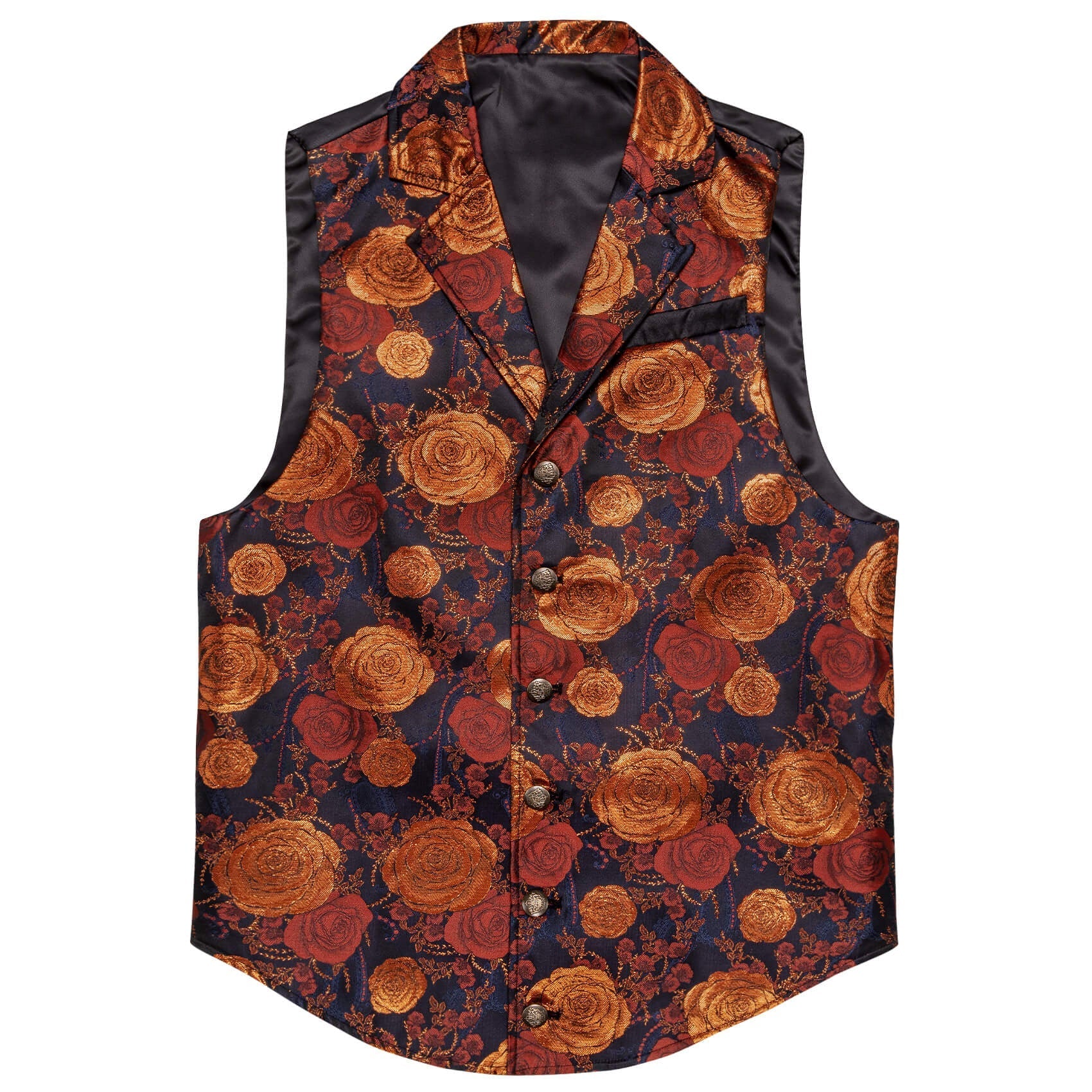 GentCrest Orange Floral Vest Set - Image 3