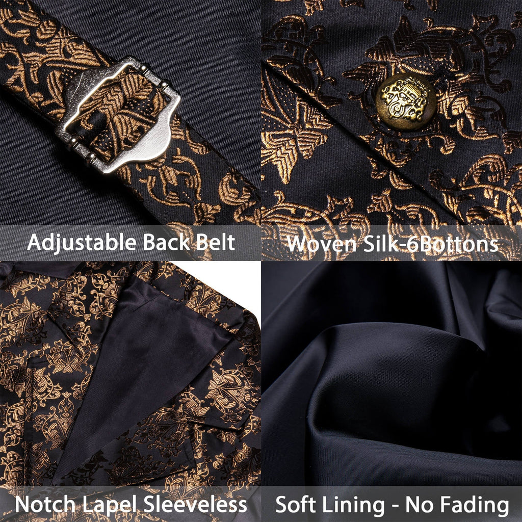 GentCrest Black Floral Vest Set - Image 5