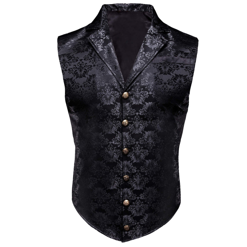 GentCrest Black Floral Vest Set - Image 1