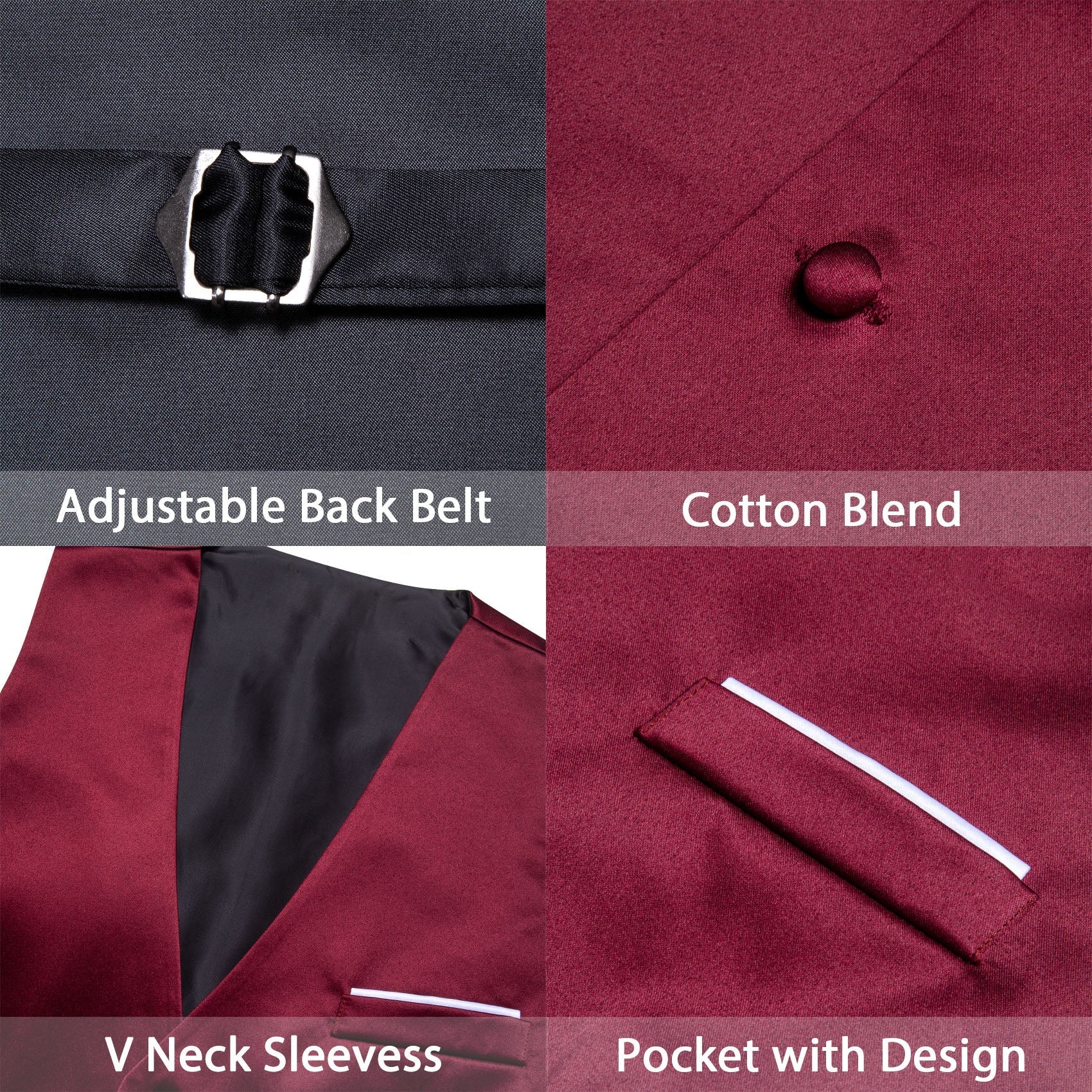 GentCrest Red Solid Vest - Image 6