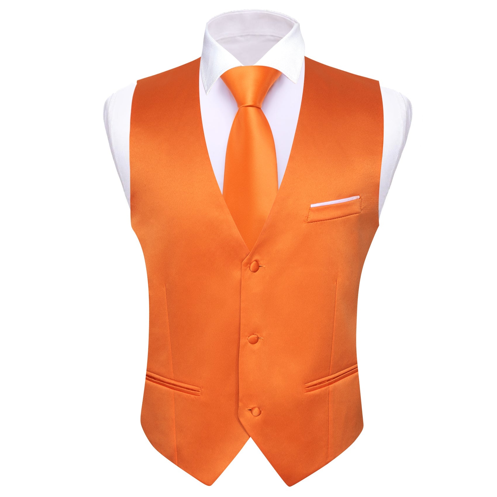 GentCrest Orange Solid Vest - Image 5