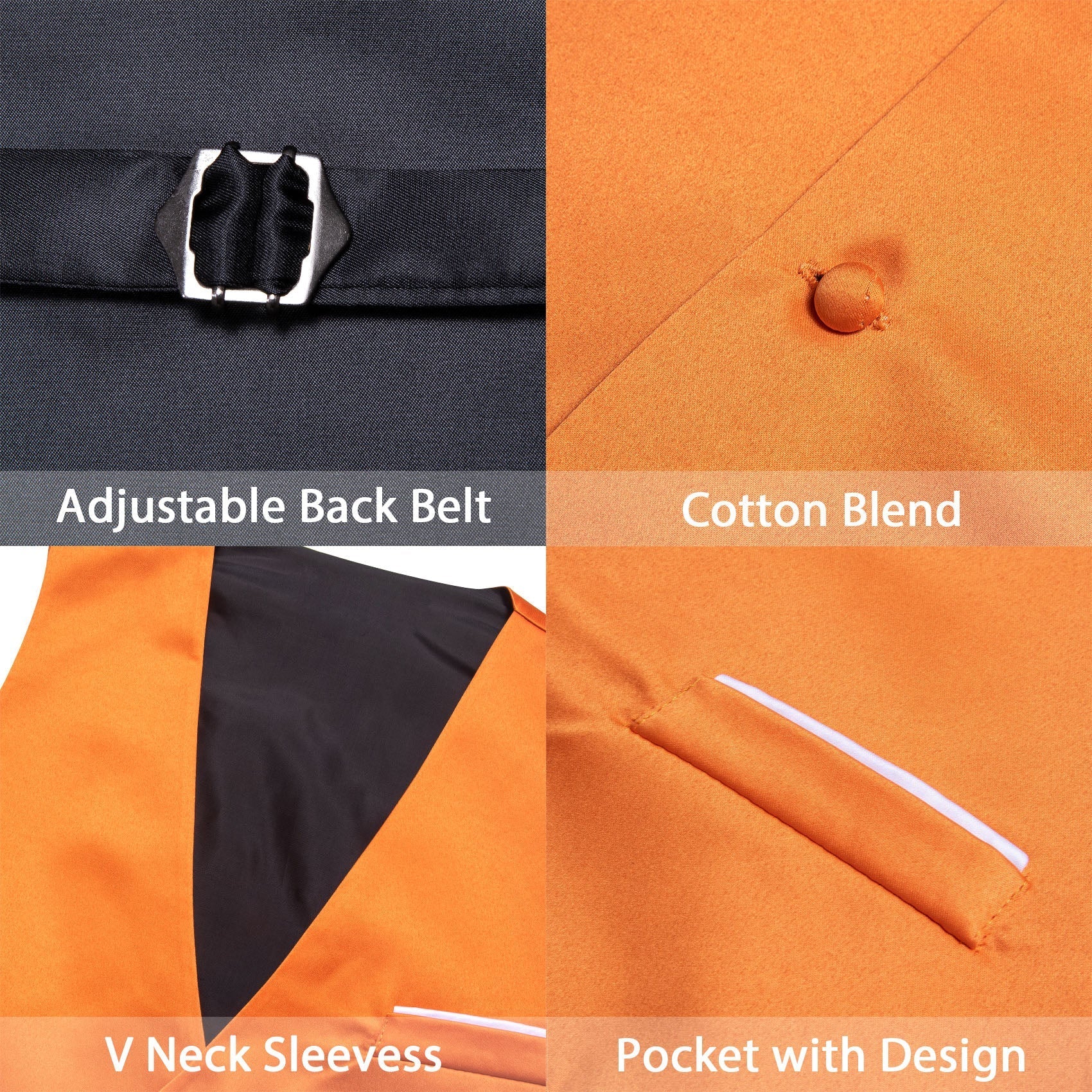 GentCrest Orange Solid Vest - Image 6