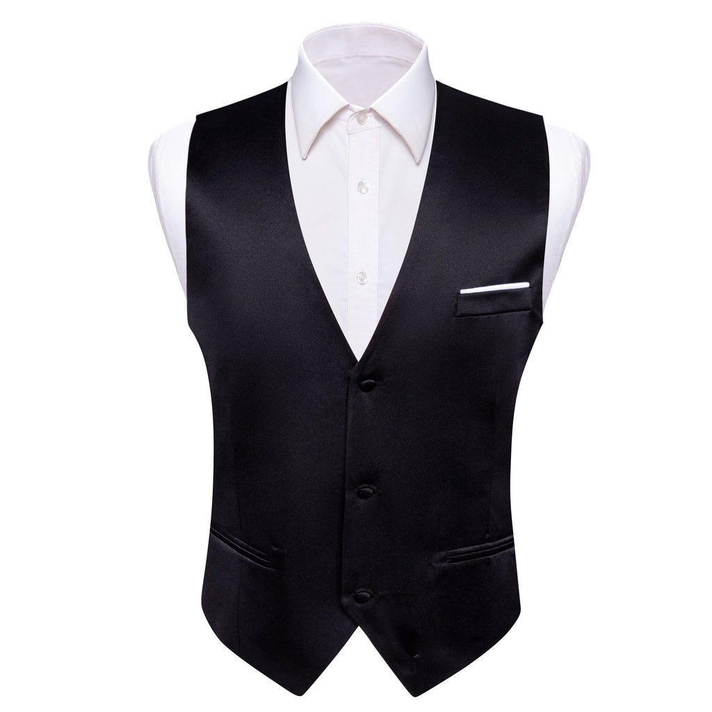 GentCrest Black Solid Vest - Image 1