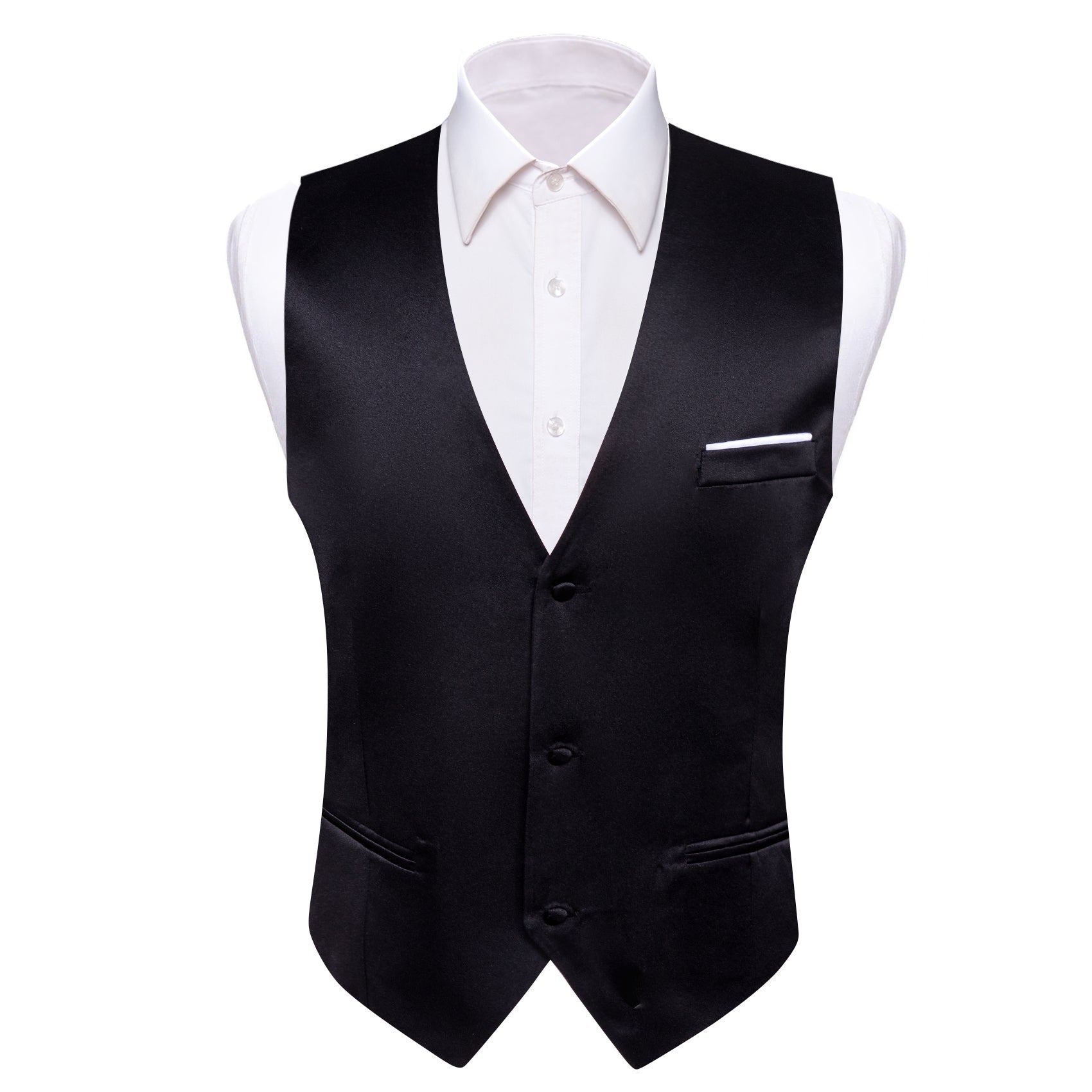 GentCrest Black Solid Vest - Image 1