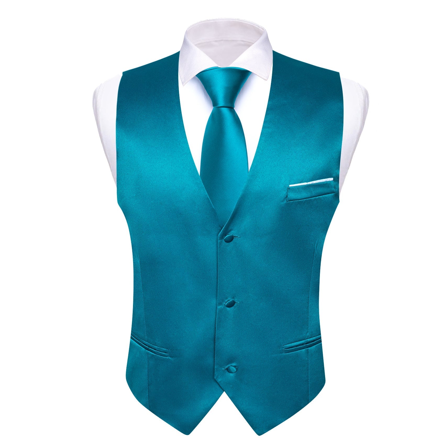 GentCrest Blue Solid Vest - Image 2