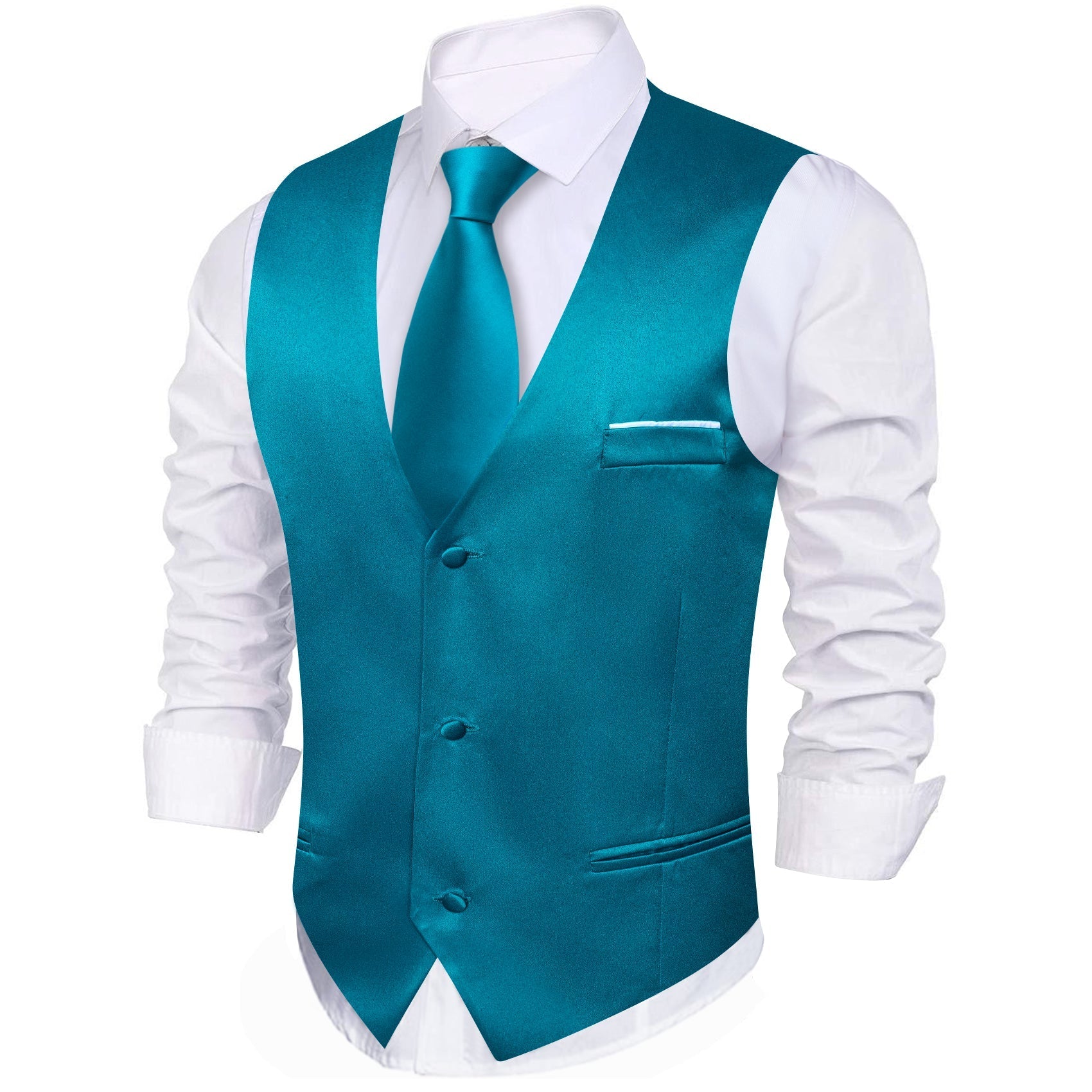 GentCrest Blue Solid Vest - Image 3