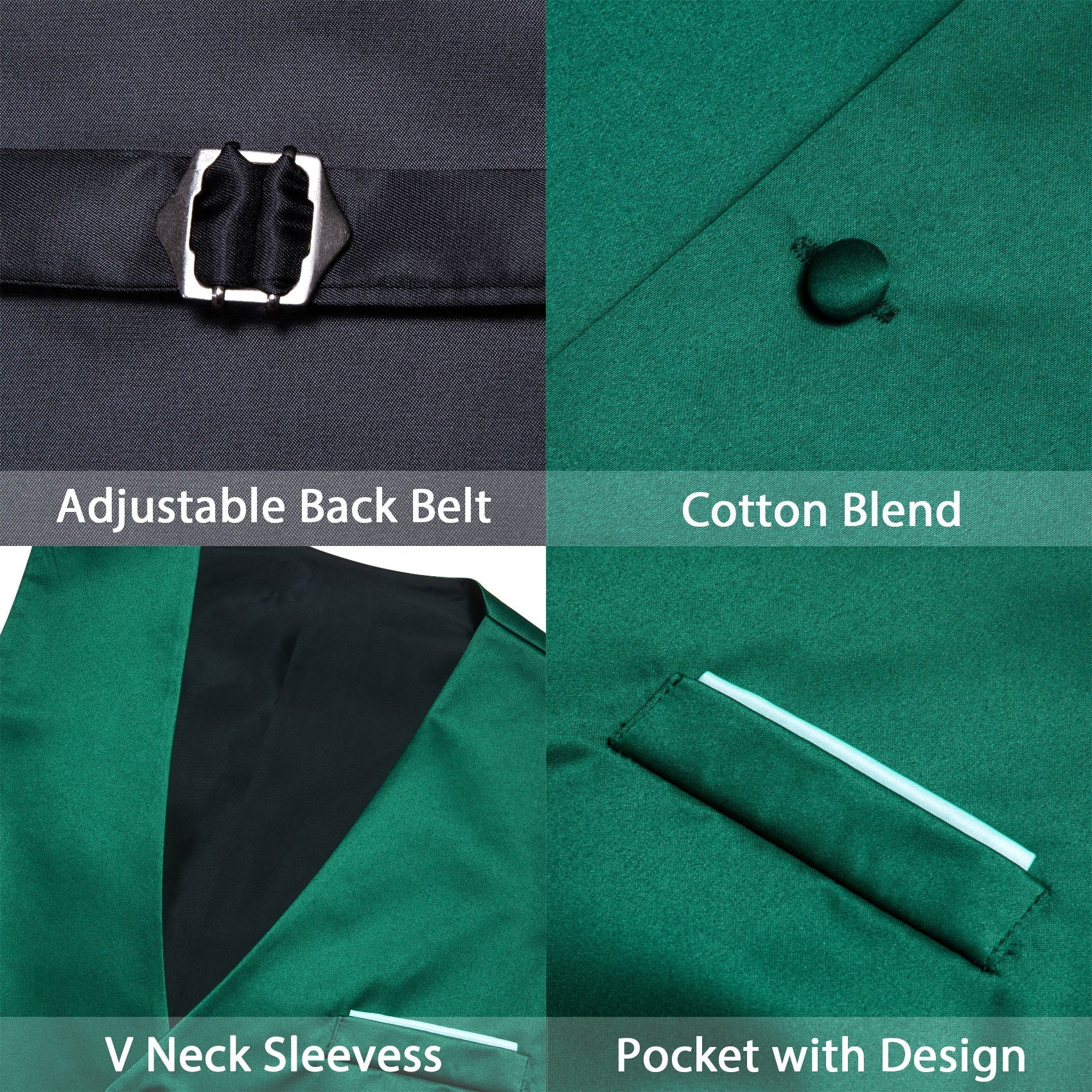 GentCrest Green Solid Vest - Image 6