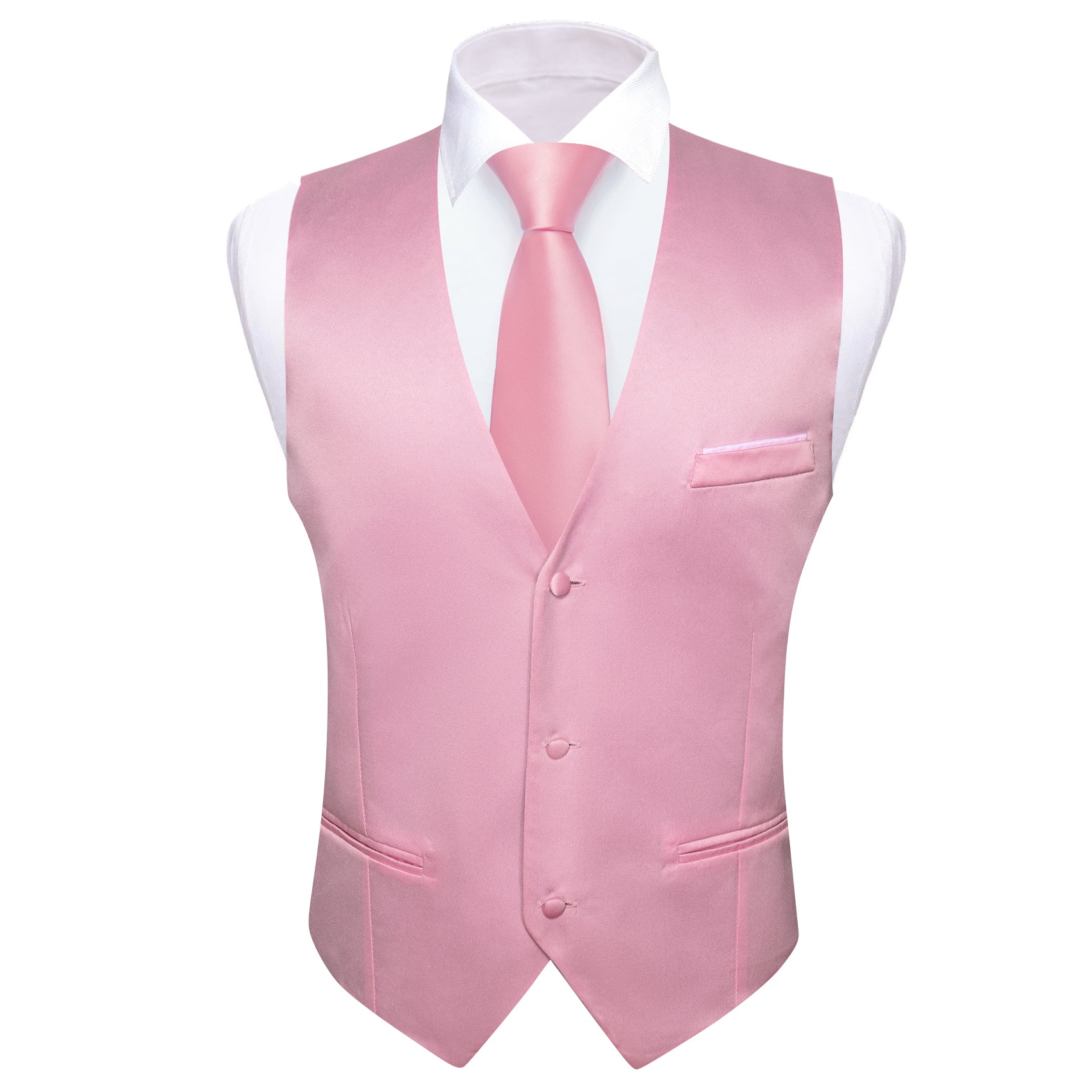 GentCrest Pink Solid Vest - Image 2