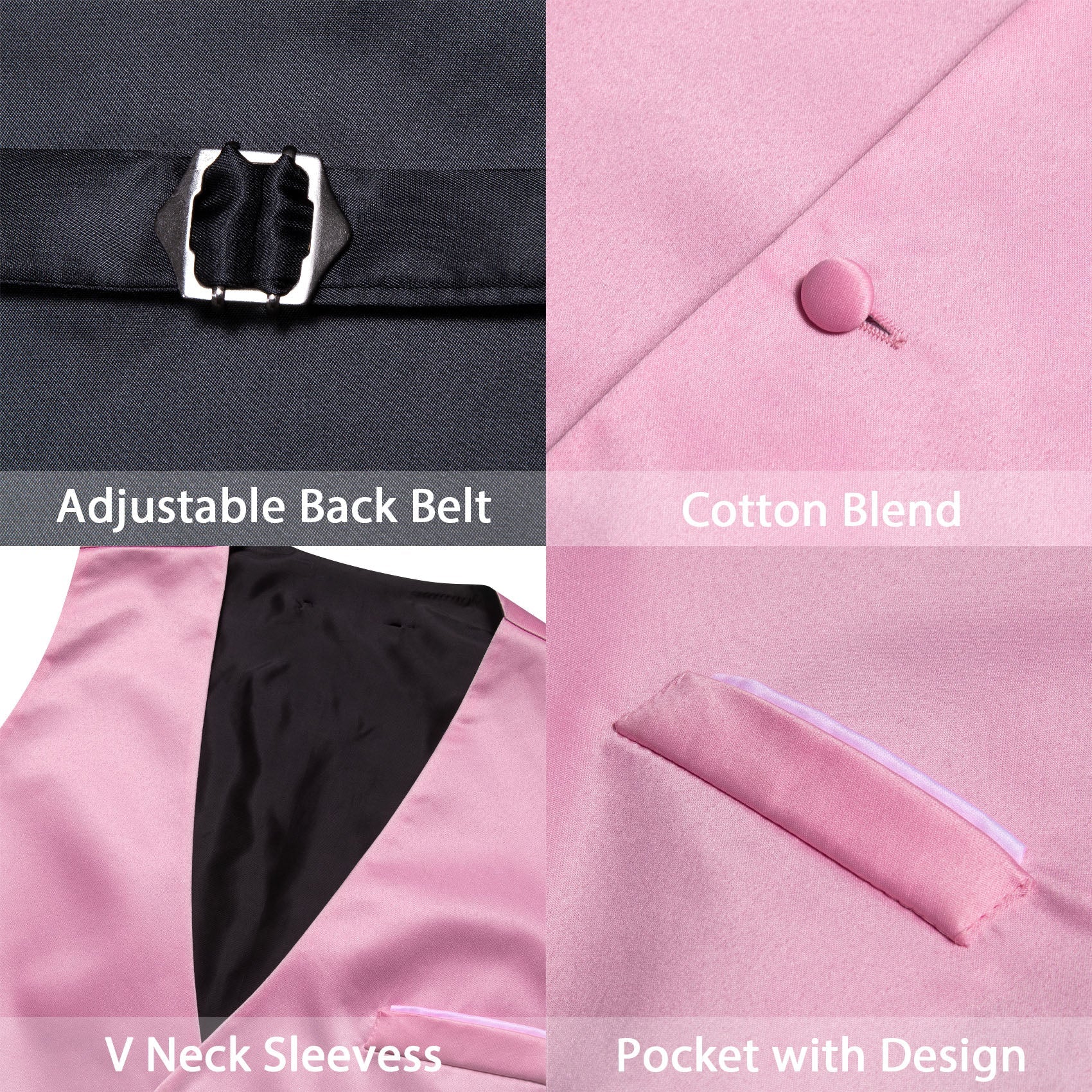 GentCrest Pink Solid Vest - Image 6