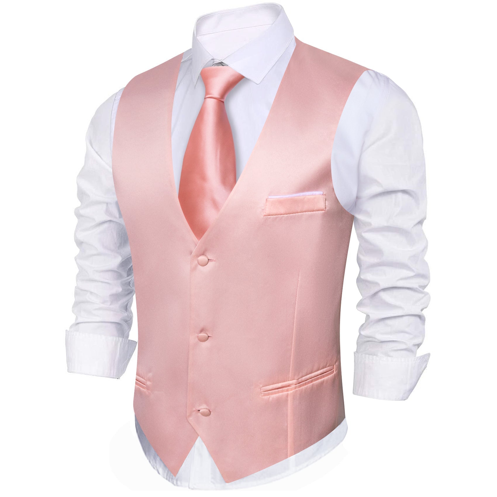 GentCrest Pink Solid Vest - Image 3