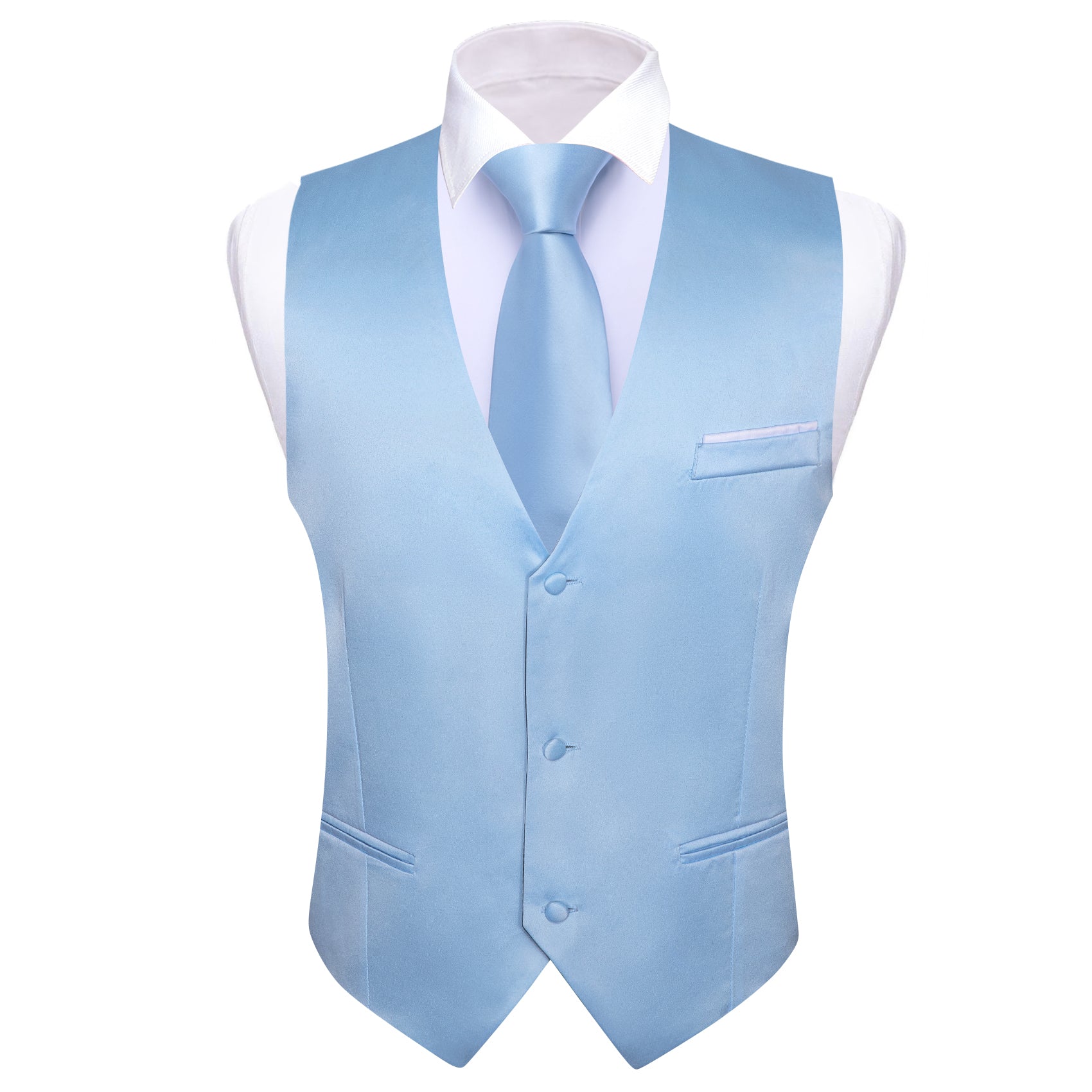 GentCrest Blue Solid Vest - Image 2