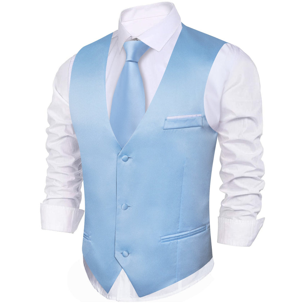 GentCrest Blue Solid Vest - Image 3