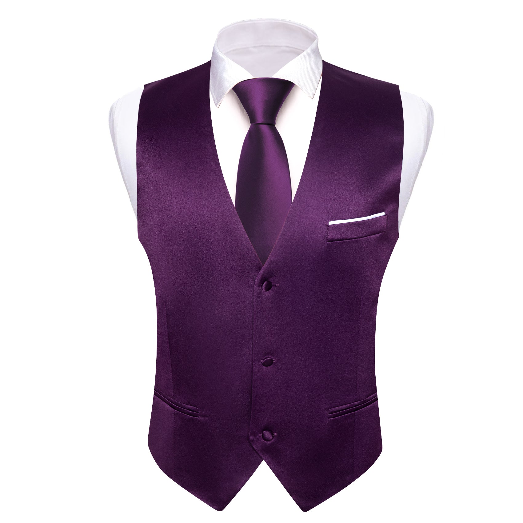 GentCrest Purple Solid Vest - Image 2