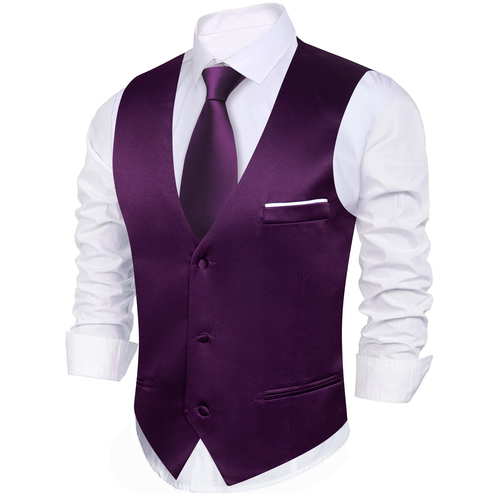 GentCrest Purple Solid Vest - Image 3