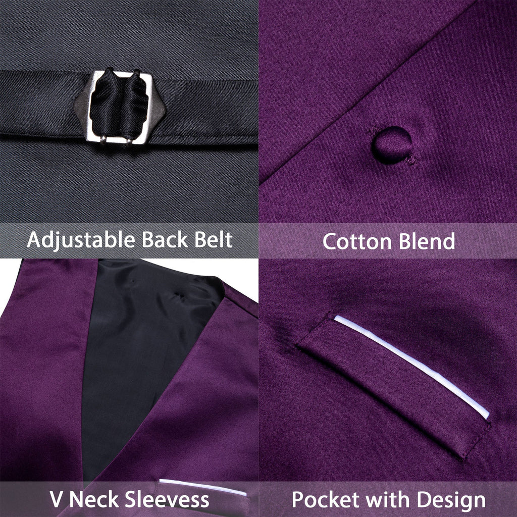 GentCrest Purple Solid Vest - Image 6
