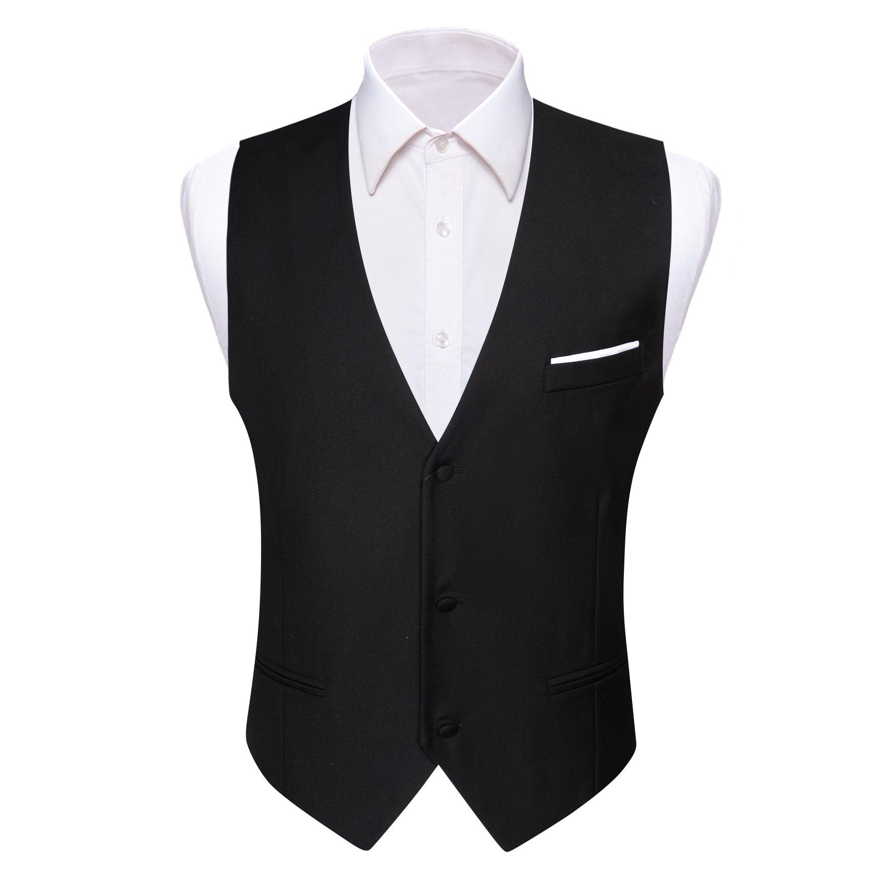 GentCrest Black Solid Vest - Image 2