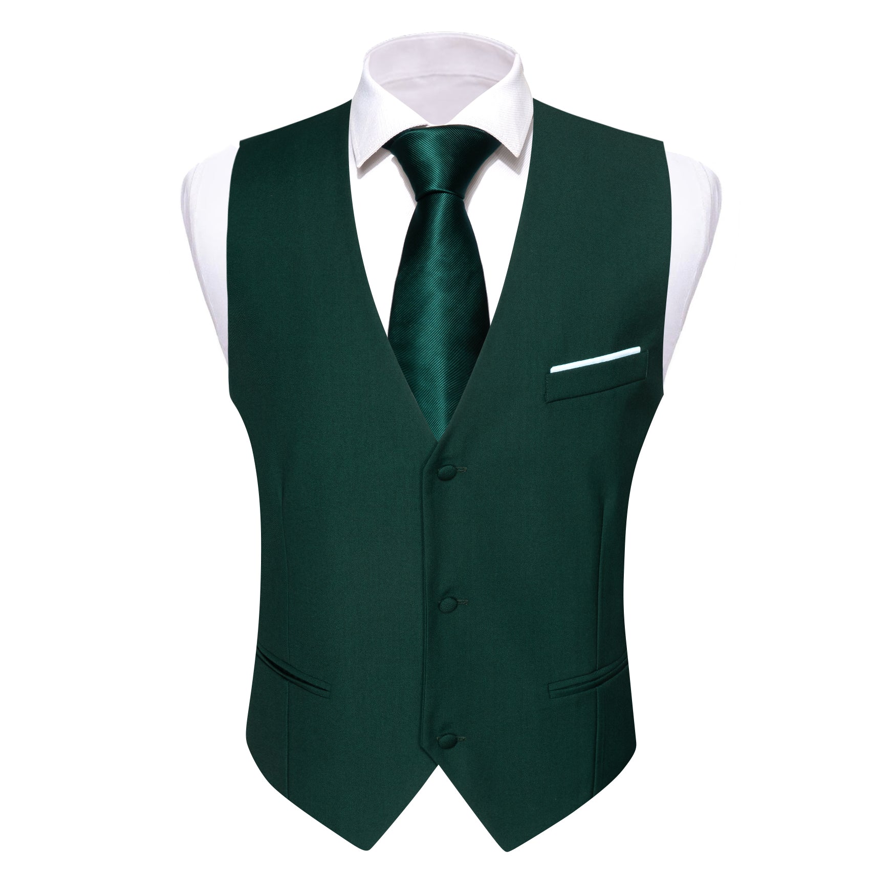 GentCrest Green Solid Vest - Image 3