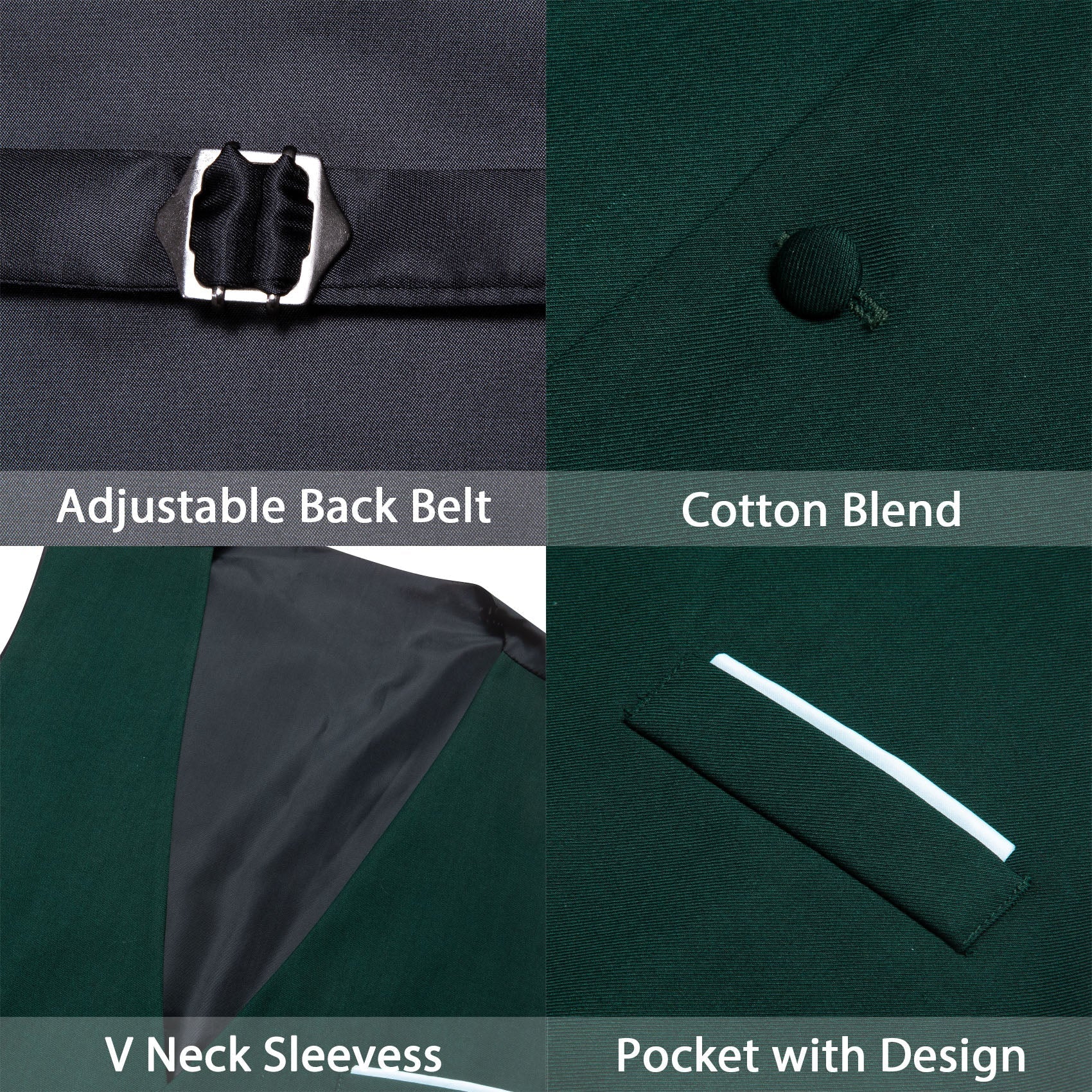 GentCrest Green Solid Vest - Image 6