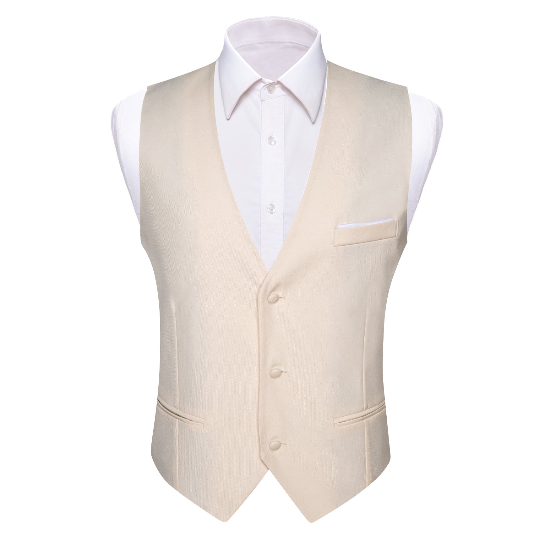 GentCrest White Solid Vest - Image 1