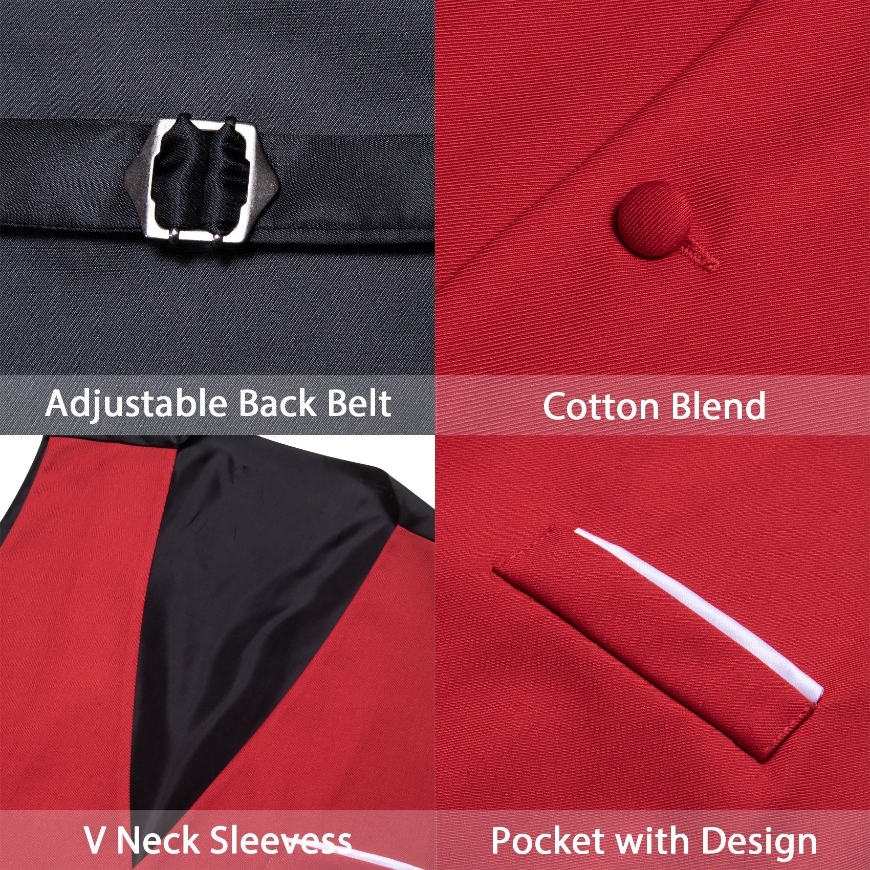 GentCrest Red Solid Vest - Image 6