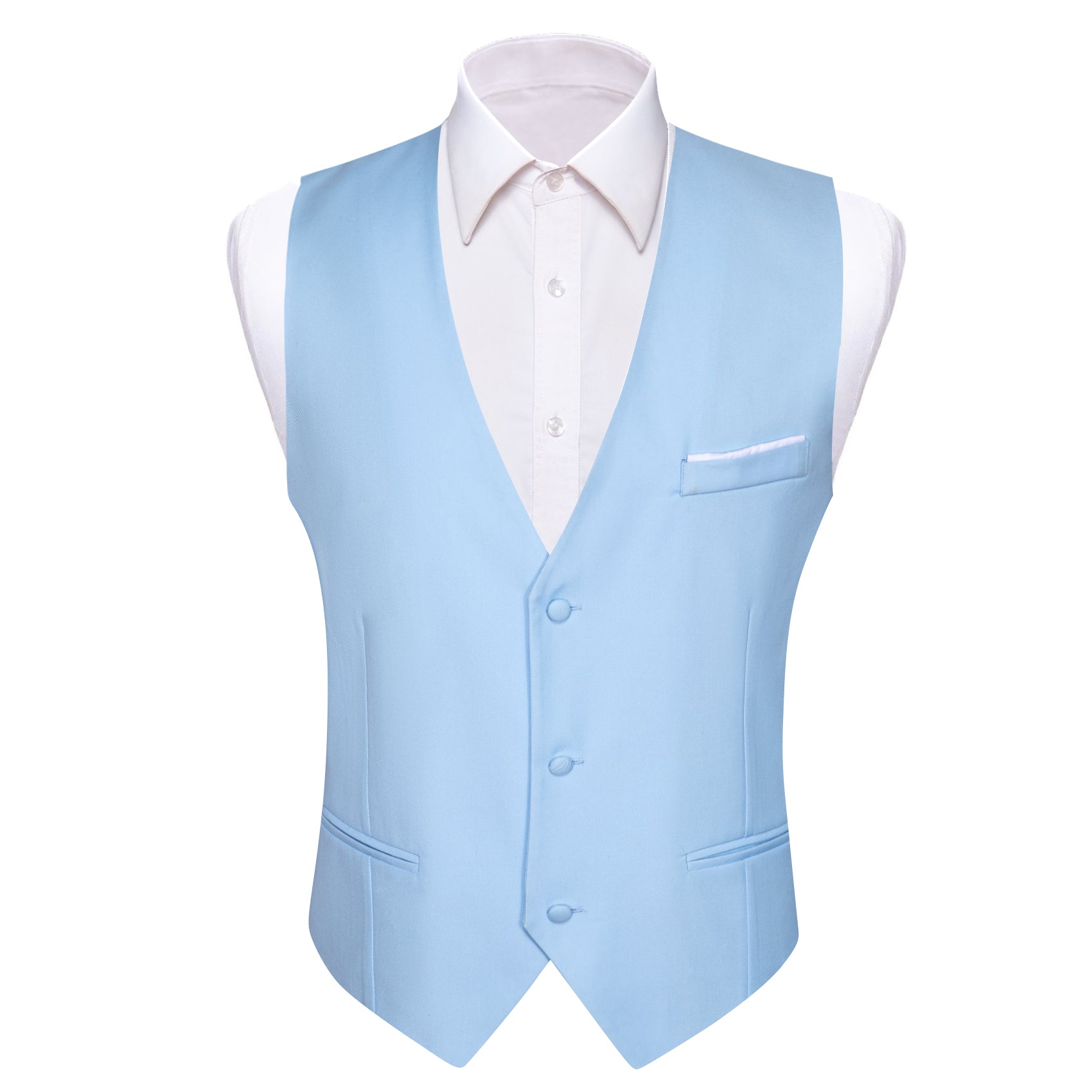 GentCrest Blue Solid Vest - Image 1